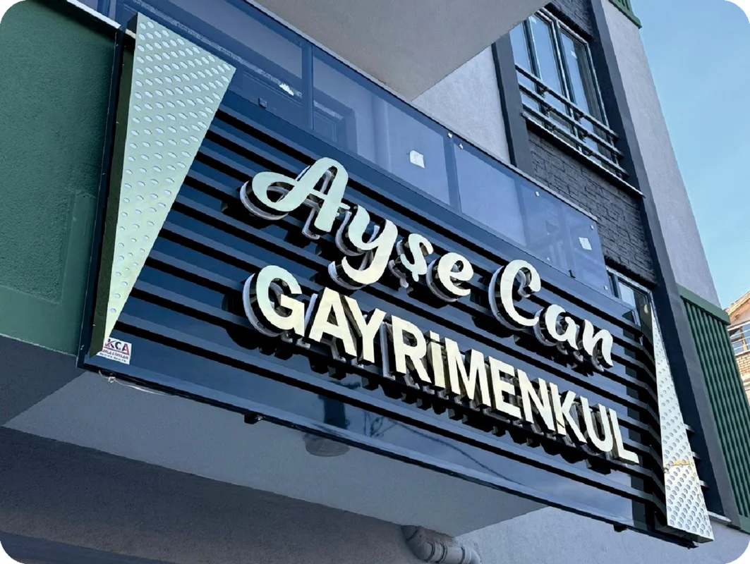 Konya krom kutu harf tabela - Akça Tabela Reklam